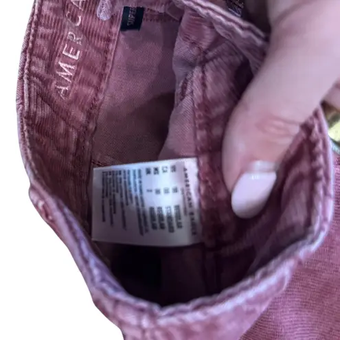 American Eagle Corduroy Mini Skirt Womens 00 Bugandy Super Stretch Pink Size 2