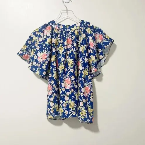 Tularosa  NWT Daisy Top in‎ Cobalt Mixed Floral Small