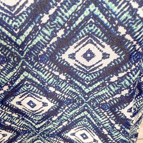 Olive & Oak Stitch Fix Blue Geometric Print Tank Top, EUC, Size Small