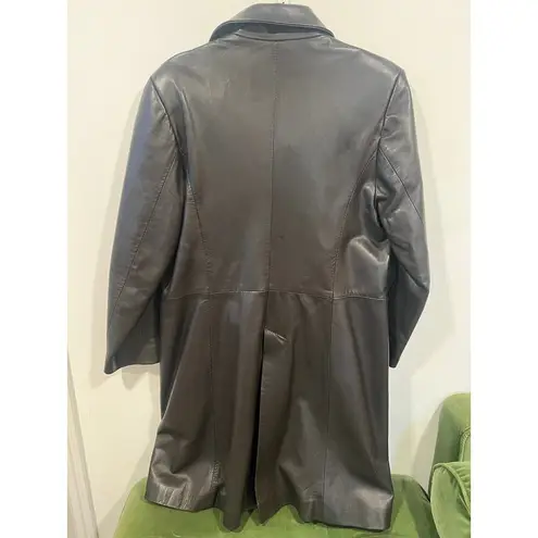 Bettina Rizzi Buenos Aires Brown Soft Long Leather Minimalist Jacket size S/M