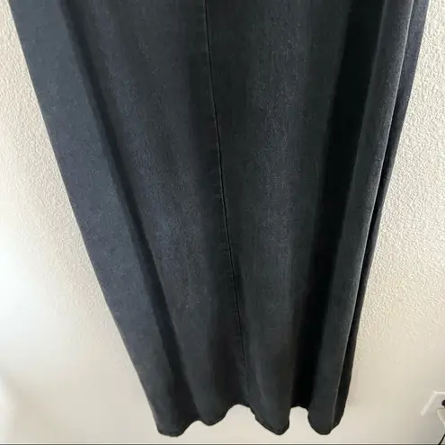 Cut Loose Black Fade Maxi Tank Dress Boho Lagenlook layering Casual Minimalist S