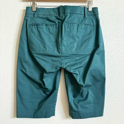 Vince  Teal Green Coin-Pocket Cotton Bermuda Shorts Women’s 2 NWT