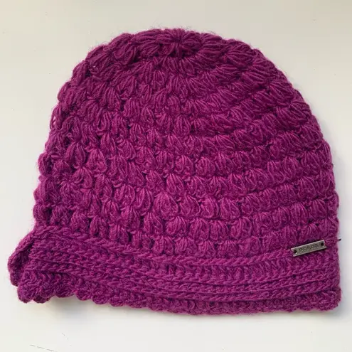 prAna adult one size purple knit beanie/snow hat