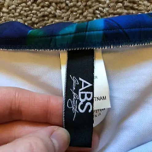 ABS Allen Schwartz NEW NWT Navy Blue Green Tropical Parrot Boho Bikini Bottom 14