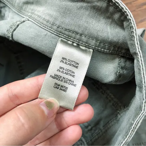 Rebecca Taylor La Vie • Patrice Twill Ankle Pants cargo Sage green utility