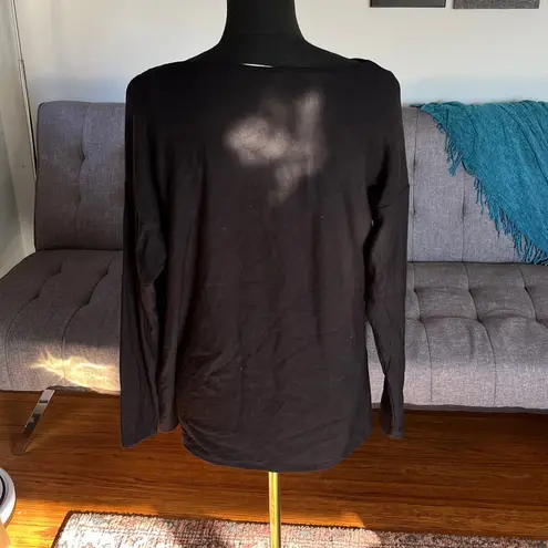 J.J. Winks Black Long Sleeve "Sweater Weather" Women's Top Size Small
