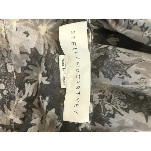 Stella McCartney Floral Cotton Silk Blend Sun Dress Gray FEMININE COMFY LUXURY