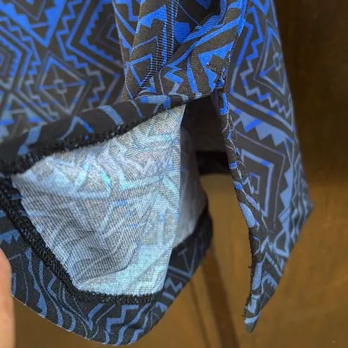 cj banks NWT Tunic Top Geometric Print Blue Black 1X Retail $45.00