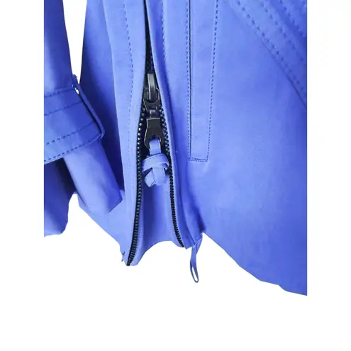 Vintage G.E.T Trench Coat Belted Rain Jacket Shell Purple Large Utility Gorpcore Blue