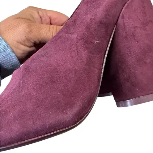 Tory Burch  LUCIA SUEDE HEELS
FIG 6.5 Deep Purple burgundy slip on Pumps - Image 13