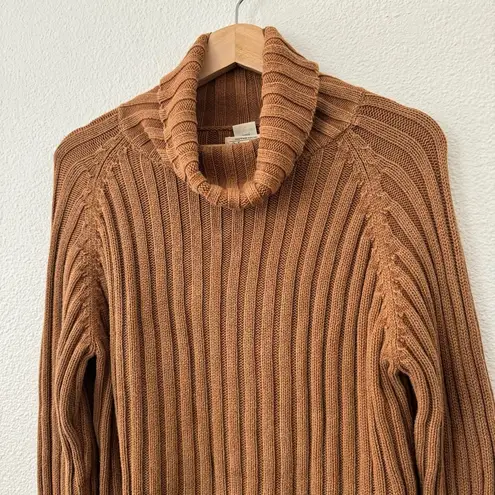 st. john's bay Vtg St. John’s Bay Pull Over Cable Chunky Knit Ribbed Sweater Neutral Camel L