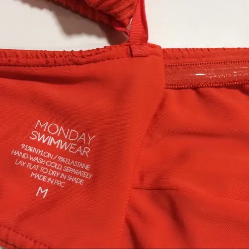 Monday Swimwear Santorini Ribbed Bikini Top Orange Size M