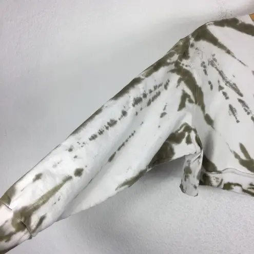 Good American  Cropped & Cool French Terry Tie Dye Sweatshirt Medium Crop Lounge