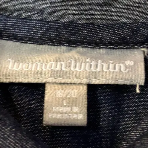 Woman Within  Denim Jacket Womens 18/20 L Used