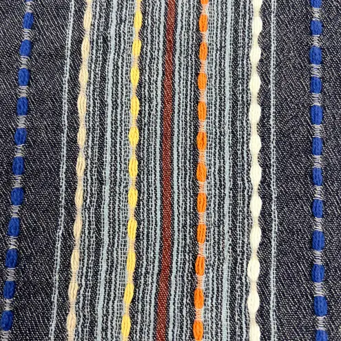 Soft Surroundings Multi Textured Knit Striped Button Up Shirt Long Sleeve Size S - Image 5