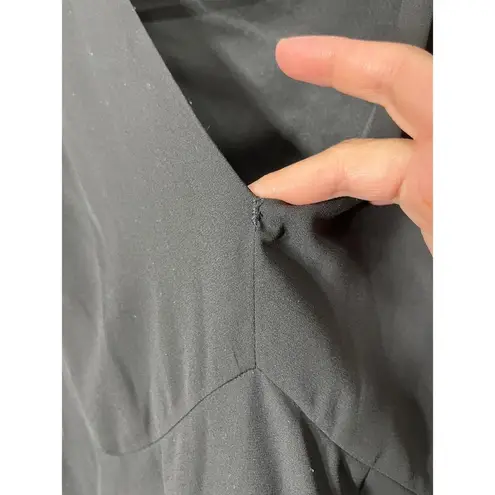 Cotton Express Express Black Chiffon VNeck Knee Length Sleeveless Dress Small