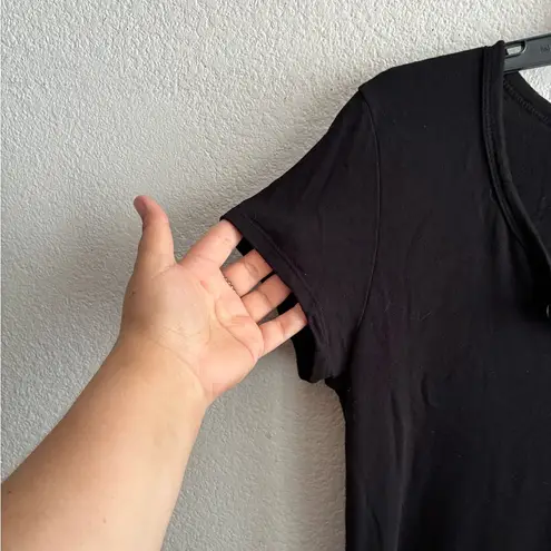 Antistar Black V-Neck Buttoned Detail Black Dress M