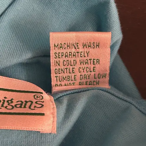 Vintage Embroidered Shirt Medium Cottagecore Floral Feminine Casual Boho Knit Blue