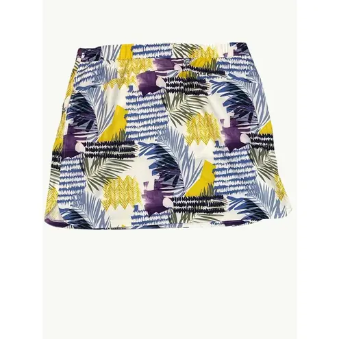 Chico's Tropical Print Coastal Lightweight Skort Built In Shorts Stretch Fabric 3