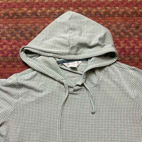 Weatherproof VINTAGE GREEN GINGHAM PLAID HOODIE