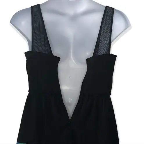 BCBGeneration  Little Black Dress Sweetheart Neckline Colorblock Trim Size 10