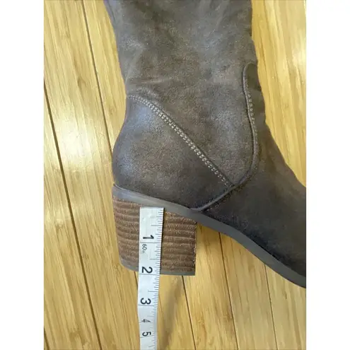 Report Fisher Women’s Boots Size 7.5 Riding Boot Over the Knee Brown Half Zip