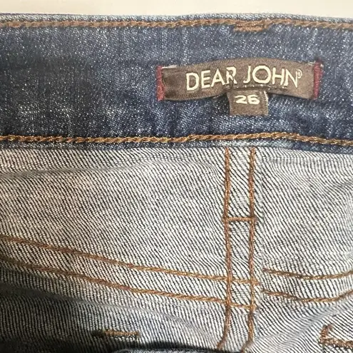 Dear John  Joyrich Comfort Skinny Size 29X26 Women's Jeans Dark Wash Distressed