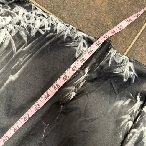 Sau Lee Olivia Strapless Long Maxi Gown Dress Floral Black Gray White 8