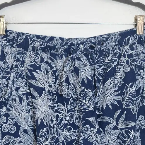 Briggs Navy Floral Linen Pull