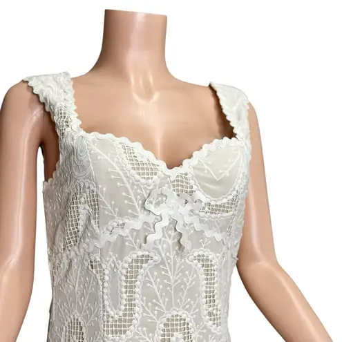 Elliatt Eliza Lace Lattice Mini Dress, Ivory, Medium