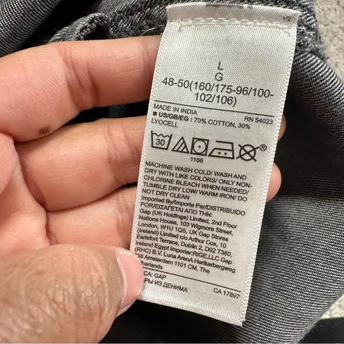 Gap  Women’s Longsleeve Utility Denim Shirtdress Pockets Western in Black Wash L