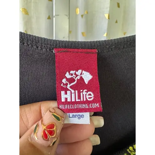 Hi Life 100% Cotton Hawaiian Reggae Jawaiian Ombre Graphic V Neck T