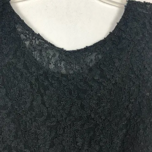 Womens Cropped Stretch Lace Top Small Witchy Goth Fairygoth Coquette Whimsigoth Black