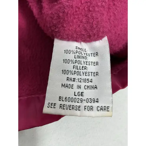 Womans Totes Windbreaker Large Pink Lined Removable Hood Full Zip