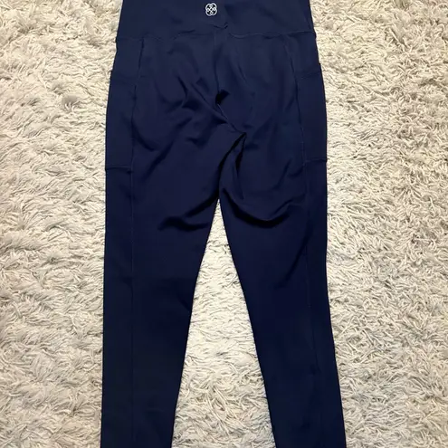 Daisy Fuentes 2 Pairs Athletic Fit Leggings Black/Blue Size M