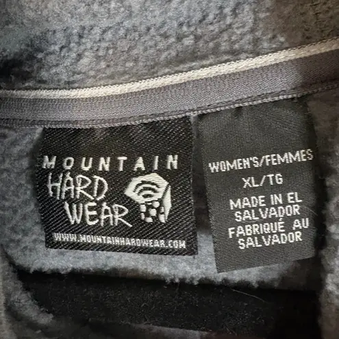 Mountain Hardwear Womens XL Gray Fleece Lined Hoodie Pullover Sweatshirt