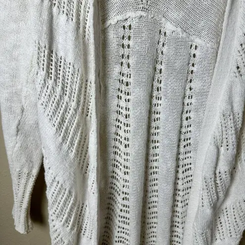 Anthropologie  Moth Open Weave Hooded Longline Cardigan Sweater - size Medium