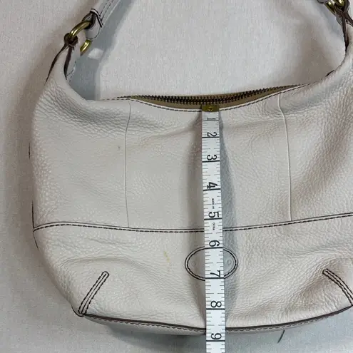 Fossil  Cream Leather Shoulder Bag