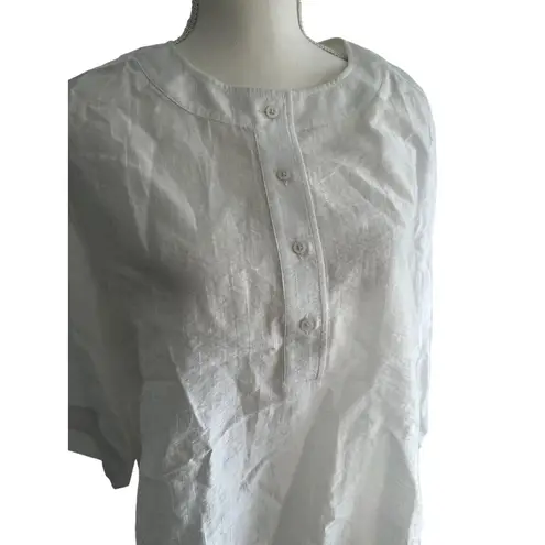 Emporio Armani White Lightweight Short Sleeve Blouse Size Italian 48