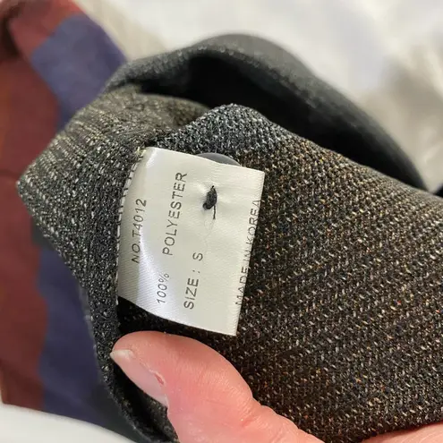 Terra SJ Apparel Striped Mock Neck Lightweight Multicolored Knit Button Tunic