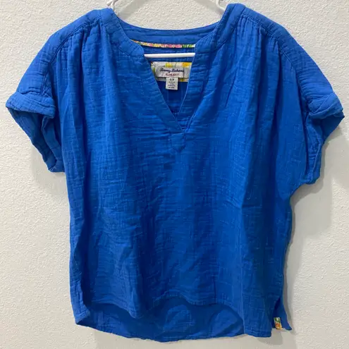 Tommy Bahama Blue Coral Isle Gauze Top Size Small