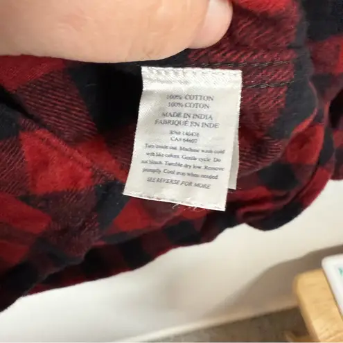 Faherty Women’s Daly Flannel Button Down Collins Plaid Red/Black S