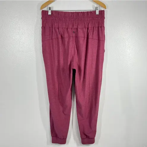 Athletic Joggers Drawstring Waist Lounge Pants Comfy Soft Casual Size Large Pink