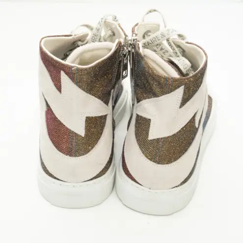 Zadig & Voltaire . High Glitter Flash Trainers.