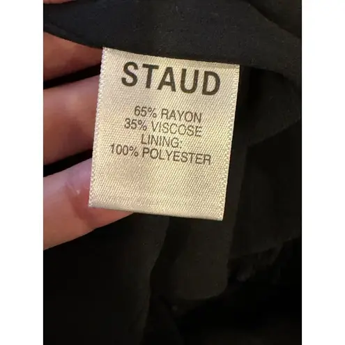 STAUD Black Multicolor Print Long Sleeve Sweetheart Neck Josephine Top 12