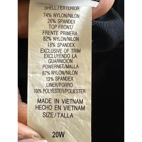 Longitude Floral One-Piece Swimsuit 20W With Padded Cups Full Coverage Swim