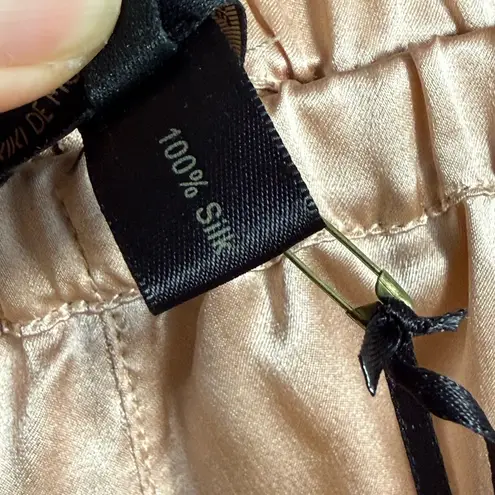 Kiki de Montparnasse Amour Lounge Tap Shorts, Size XS, Nude, 100% Silk, w/ Tags Pink