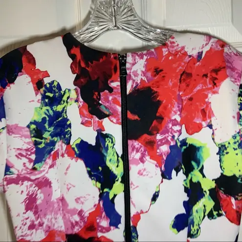 Milly by Design Nation Multicolor Scuba Knit Fit & Flare Dress size 6