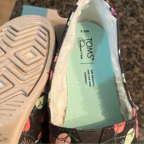 Toms  Holiday Christmas Lights Print Shoes Women’s Size 8.5 Alpargata Slip on