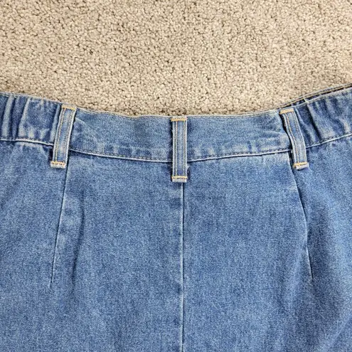 Denim & Co VTG Jean Skirt Womens 8 Blue Cotton Medium Wash Pockets USA